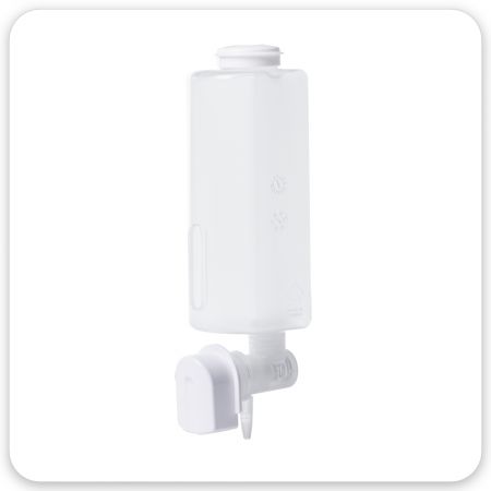HOMEPLUZ El Dezenfektanı İç Kartuşu - 350 ml PP geri dönüşümlü Sıvı Sabun Şişesi - Beyaz düğmeli